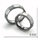 Tungsten rings, faceted