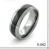 tungsten band with inlay