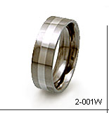 White gold inlaid ring