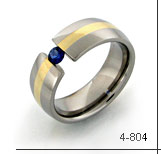 gold and diamonds titanium rings
