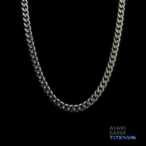 Titanium Chain Necklace In Curb Link Style