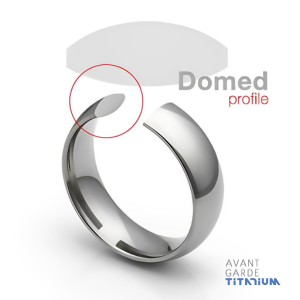 Classic Round or Domed Titanium Ring