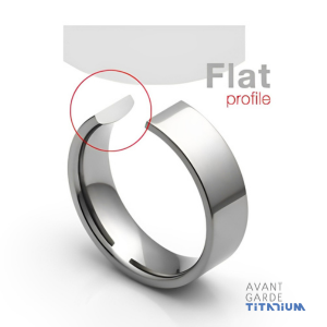 Minimalist Flat Titanium Ring