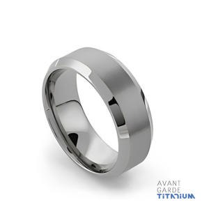 Titanium Style's Beveled Profile Titanium Ring