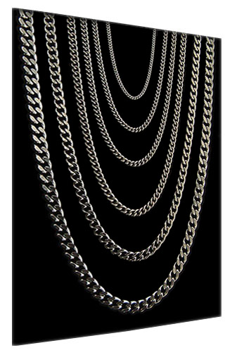 Buy Silver Titanium Chain, Silver Chain, Chains, Waterproof, Gifts for Men, Mens  Chain, Lobster Clasp, Cuban Link Chain, 7mm Silver Cuban Chain Online in  India - Etsy